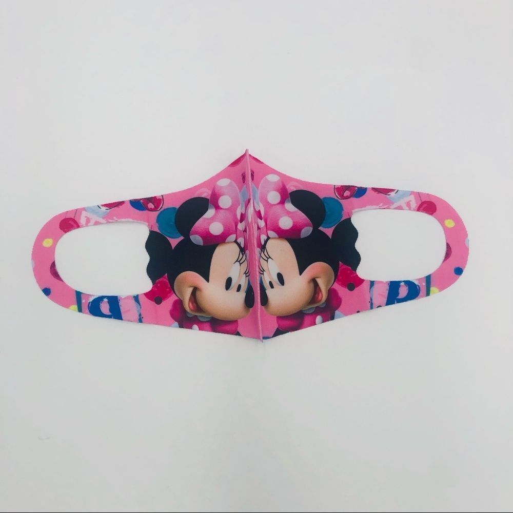 Brand New‎ Kids Minnie Mouse Pink Reusable Face Mask Material Ice Silk
